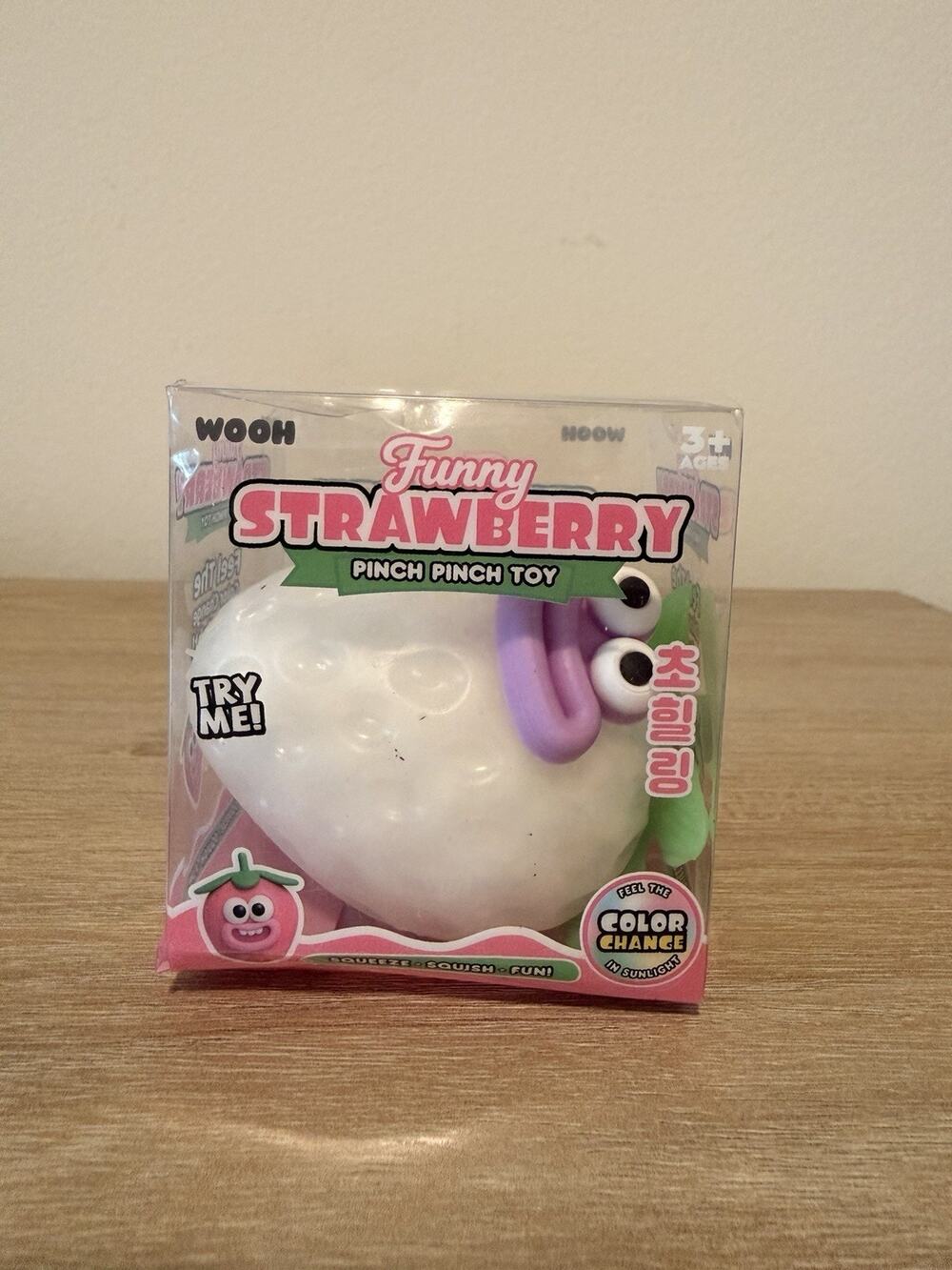 Color Changing Strawberry Squishy Cream Filled ASMR Sensory Stress Toy Boxed